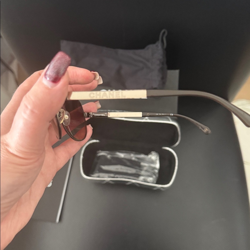 CHANEL Dark Brown Aviator Sunglasses - Picture 5 of 16